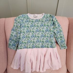 The Proper Peony 3t Smocked Brand Tennis Spring Dress Pink Floral Green Heirloom